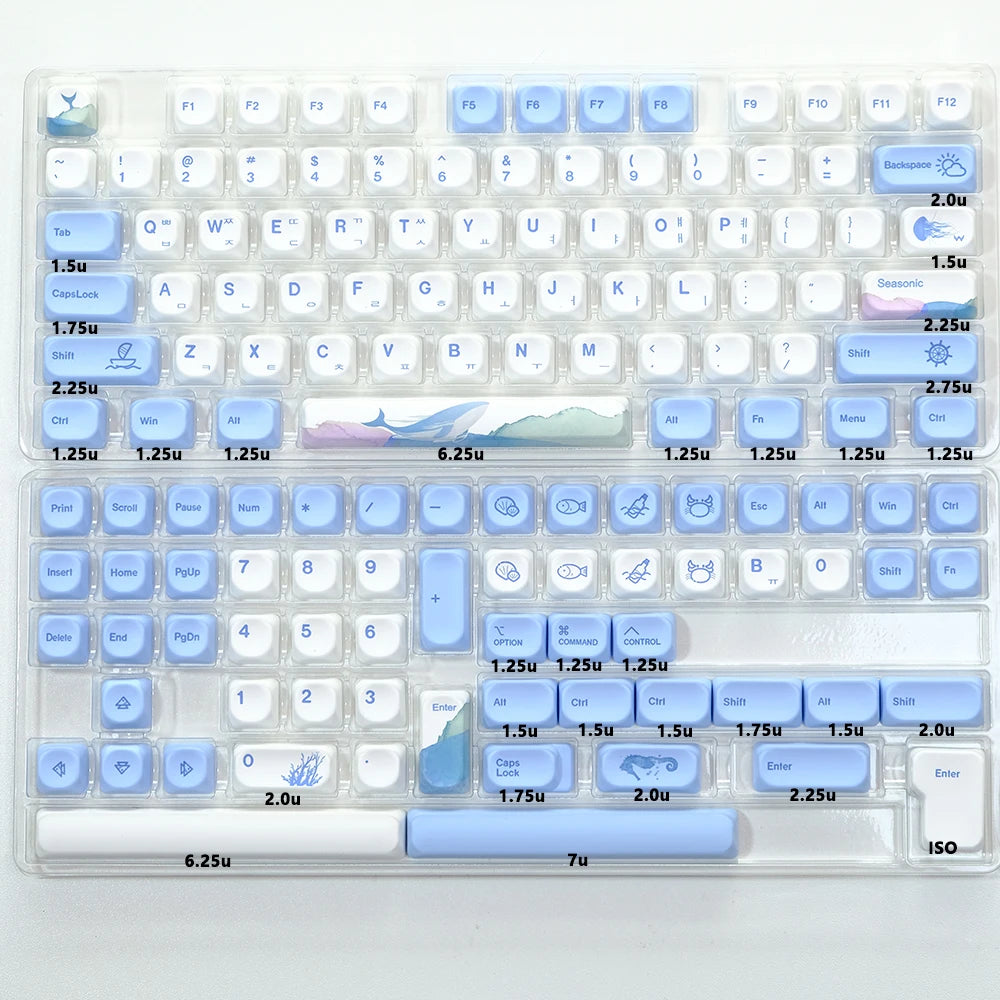 139 Keys/Set GMK 9009 Keycaps PBT KOA Profile Retro Keycap for Mechanical Keyboard Gaming ISO Keys MX Switch 7U Space Bar