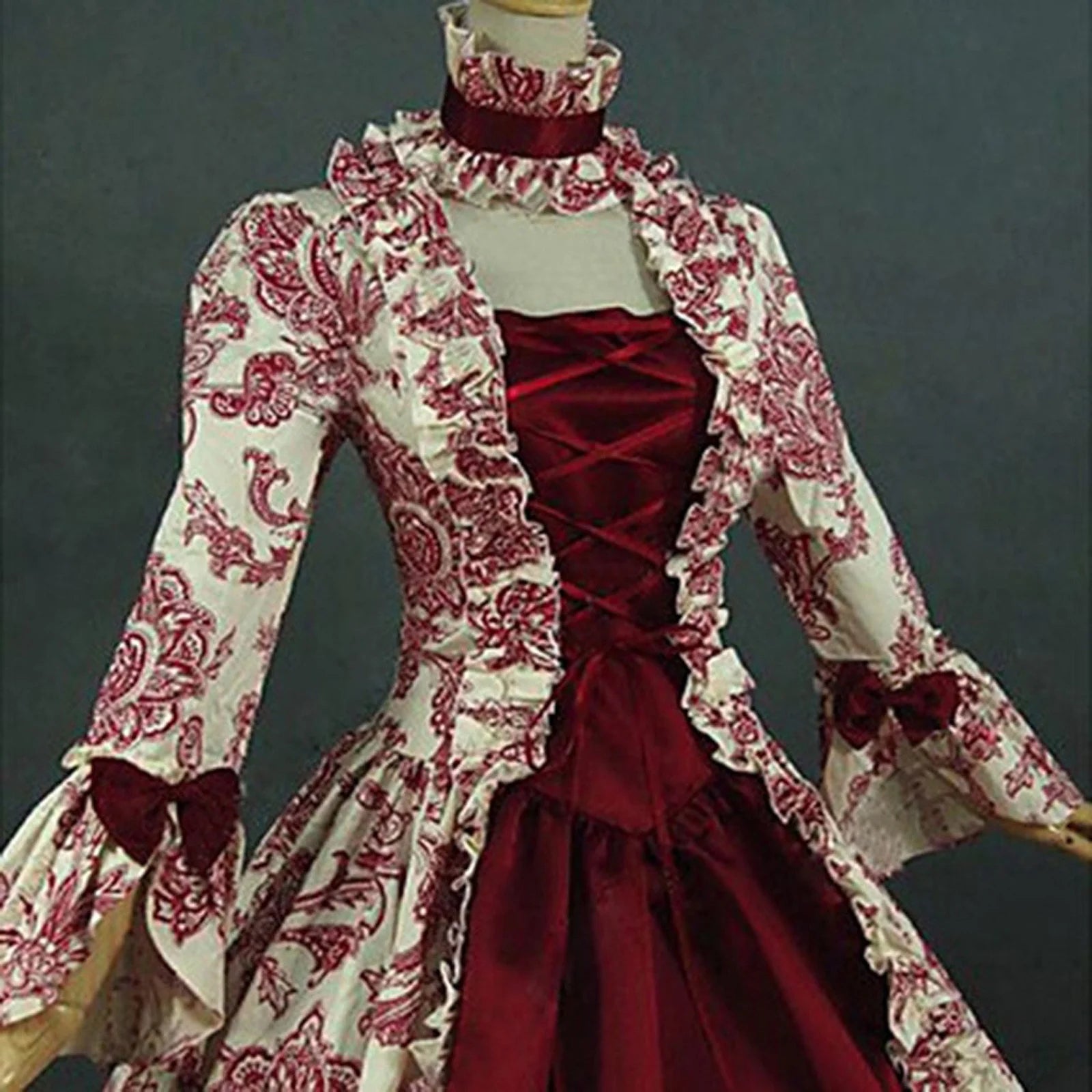 Regency Dress Womens Victorian Masquerade Gown Rococo Renaissance Cinch Corset Dresses