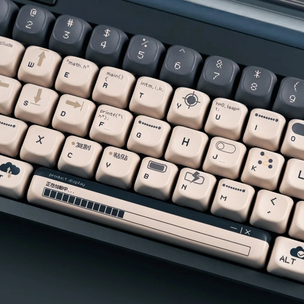 Keycap Set Superprogram Theme PBT Custom Retro Ball Keyboard Cap EOA/ Cherry Profile Key Cap for Mechanical Keyboard Gift