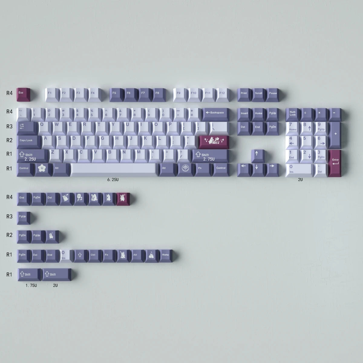 GMK Clones Mecha-01 EVA Custom PBT Keycap DYE-SUB Keycap Cherry Profile English Keycaps for MX Switch Mechanical Keyboard Keycap