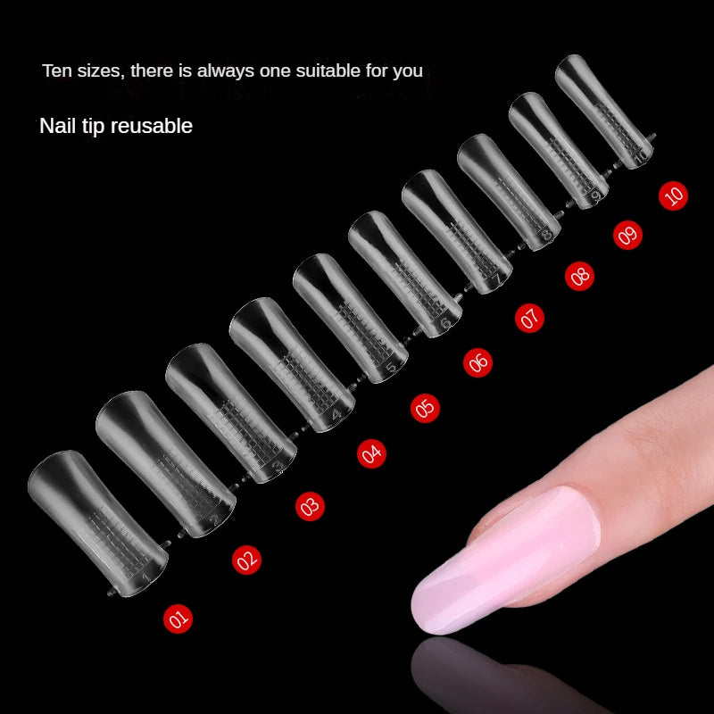 100 Pcs Fake Nails Clear False Nails Fake Tips Artificial Full Cover Acrylic False Fake Nails for Finger Extension Nail Forms