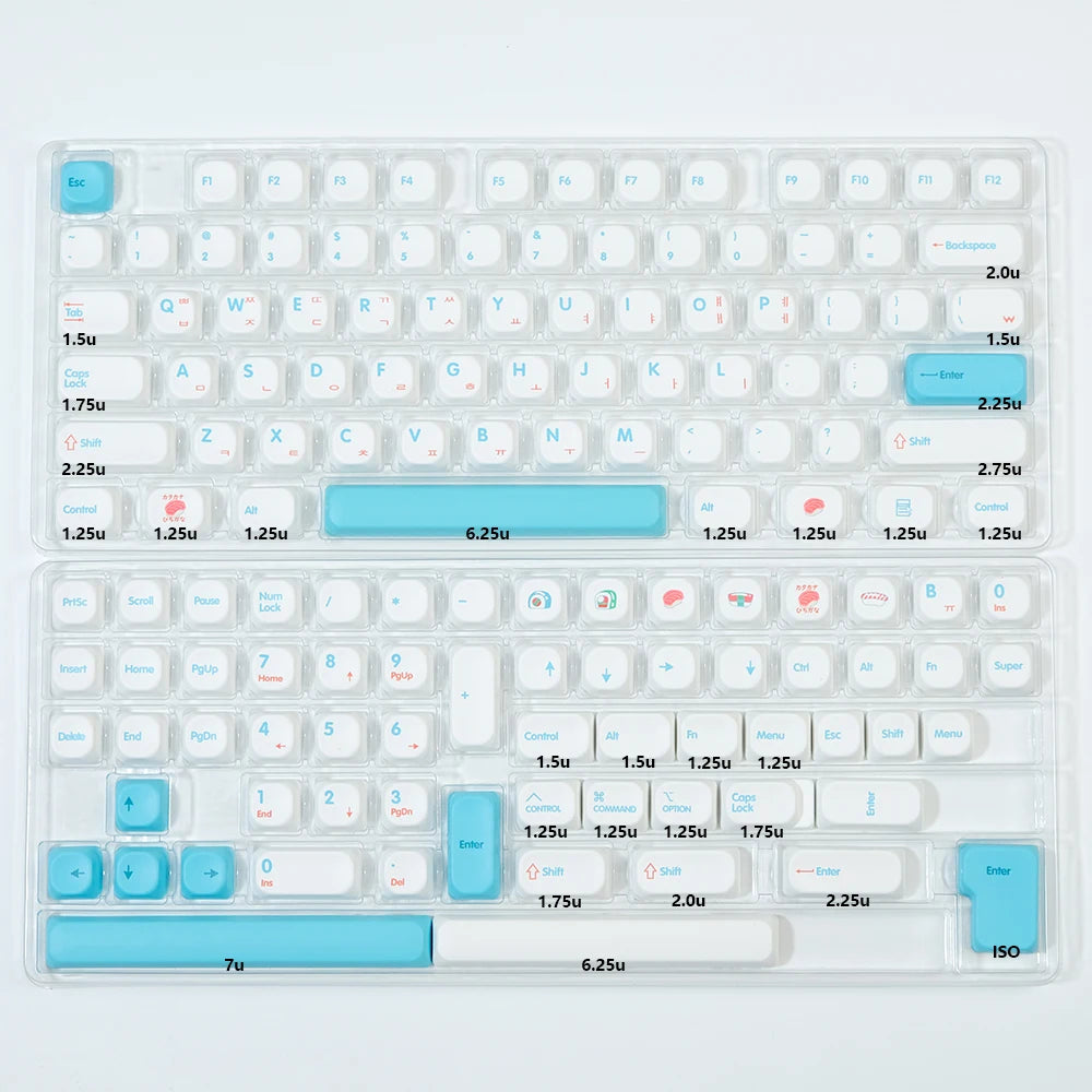 KOA Profile Keycap GMK Style Retro 9009 Theme PBT Keycaps for Mechanical Keyboard Gaming KIT Korean 139 Keys ISO Key Cap