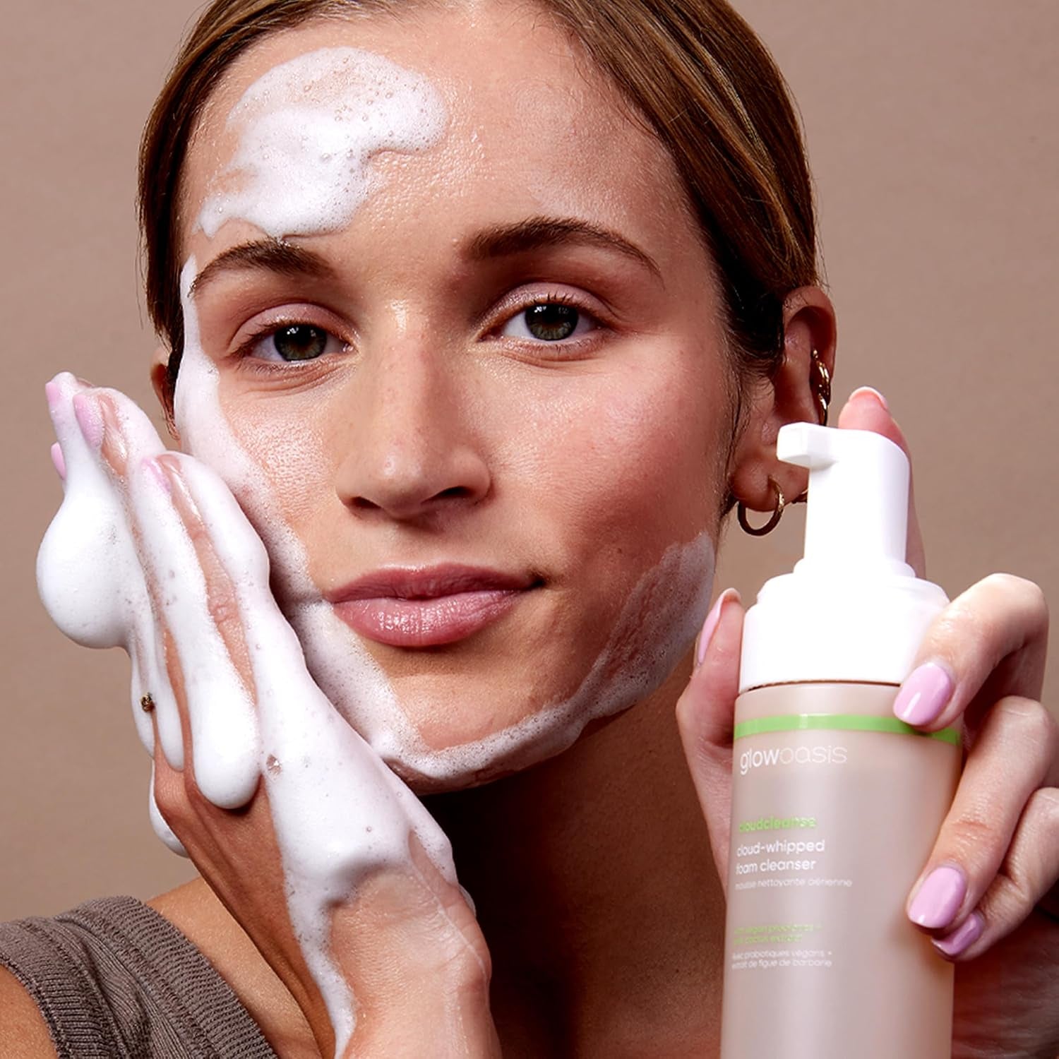 Glowoasis Cleanser Trio Vegan Skin Care Kit | 3-Piece Facial Cleanser Skin Care Set | Cleansing Balm, Foam Face Wash, & Gentle Enzyme Exfoliator | Facial Skin Care Products for All Skin Types