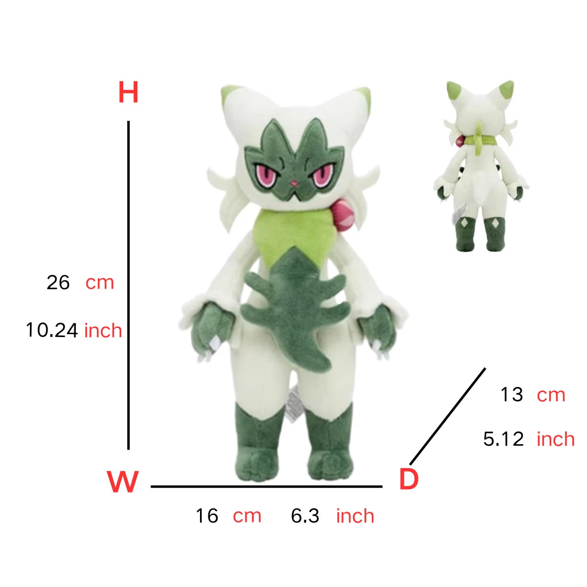 Floragato Sprigatito Meowscarada Plush Toy Anime Figure Model Gift for Kids Children Birthday Gift Anime Stuffed Kawaii Cute
