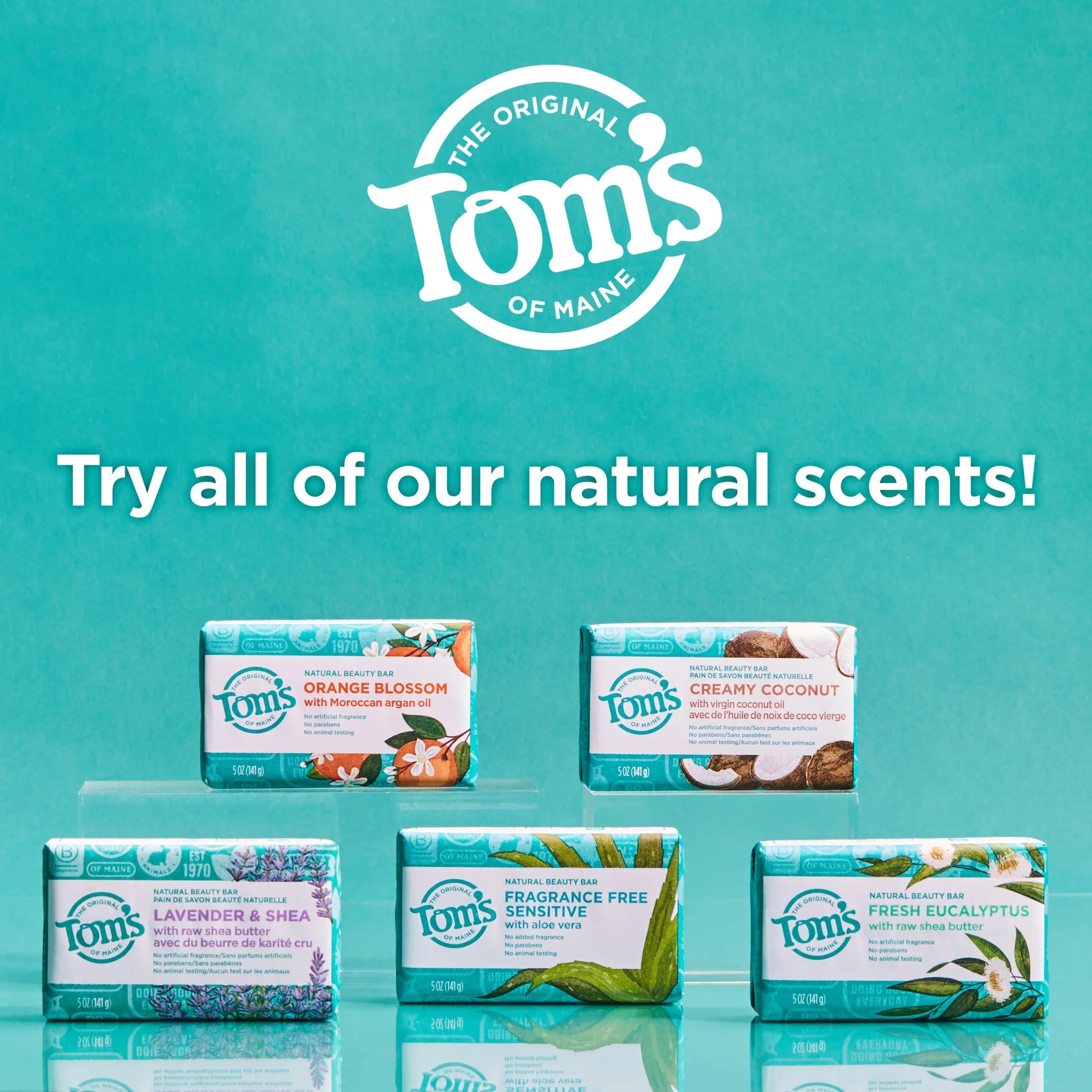 Tom’S of Maine Natural Beauty Bar Soap for Women and Men, Orange Blossom, 5 Oz Bar, 6 Pack