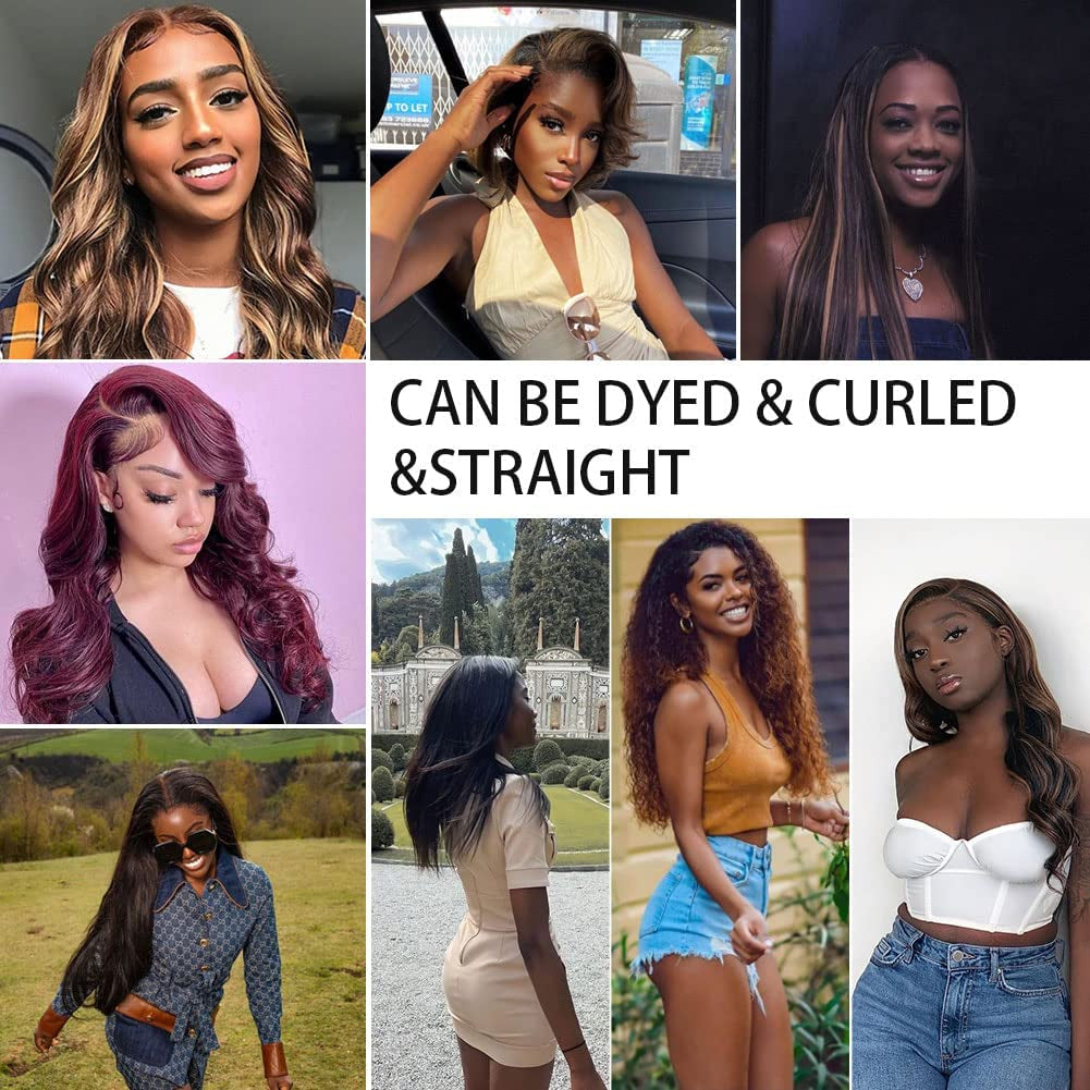 5X5 Closure Wig Body Wave Human Hair 5X5 HD Lace Closure Wigs Human Hair Brazilian Virgin Hair Wigs for Black Women Human Hair Glueless Wigs Pre Plucked with Baby Hair 180% Density 28Inch