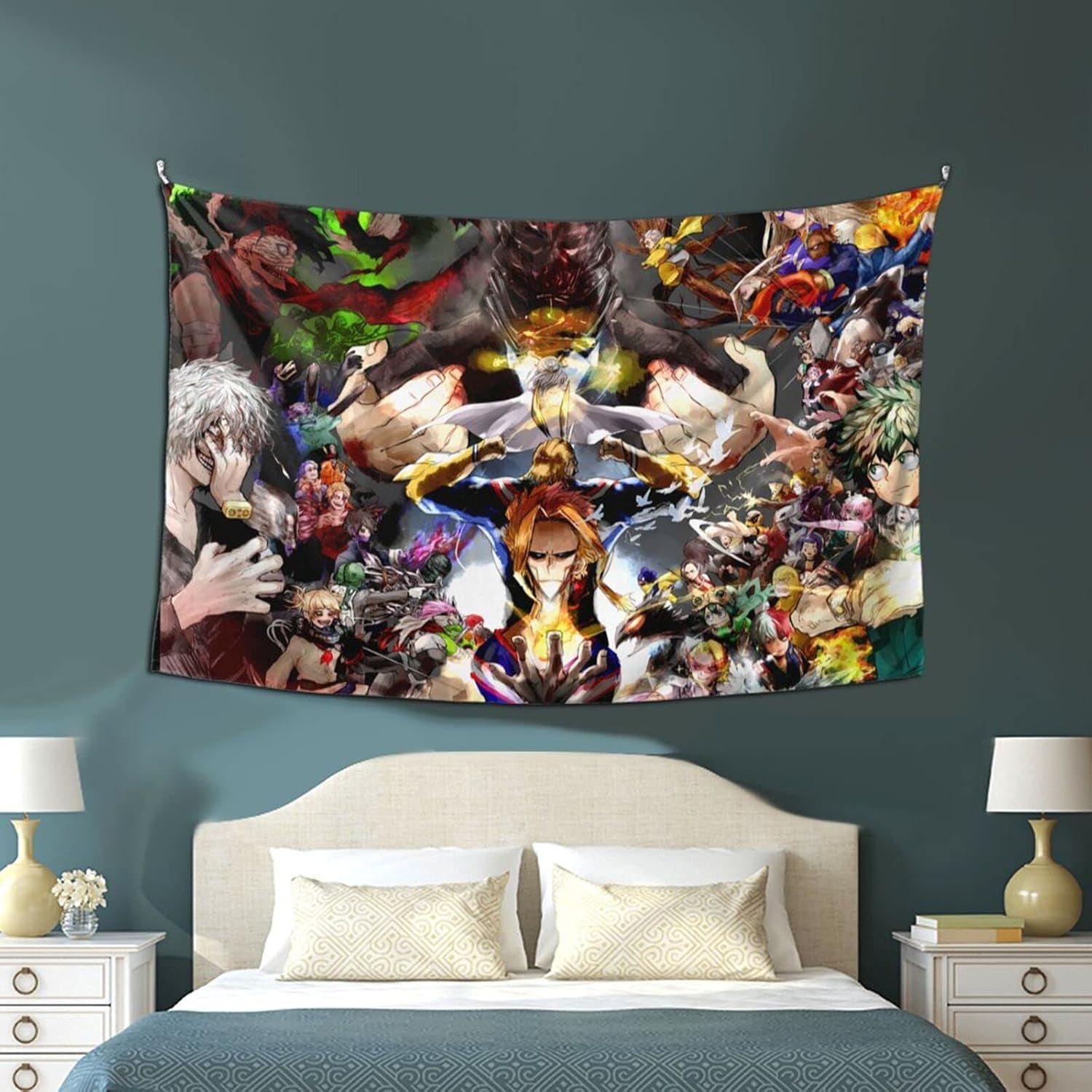 Caubvty Anime Tapestry Wall Hanging Anime Tapestry for Bedroom Decor Anime Curtains 60X40In