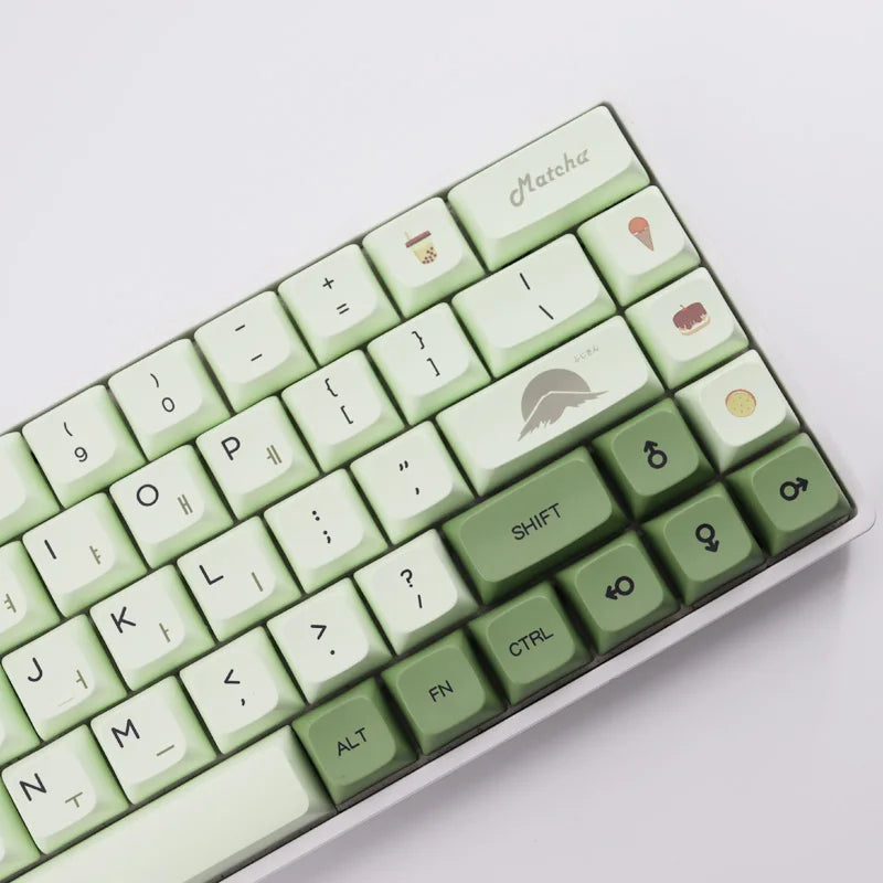 ​Matcha Sublimation PBT Keycaps Similar XDA Profile English Japanese 124 Key Keycap Mechanical Keyboard Key-Cap