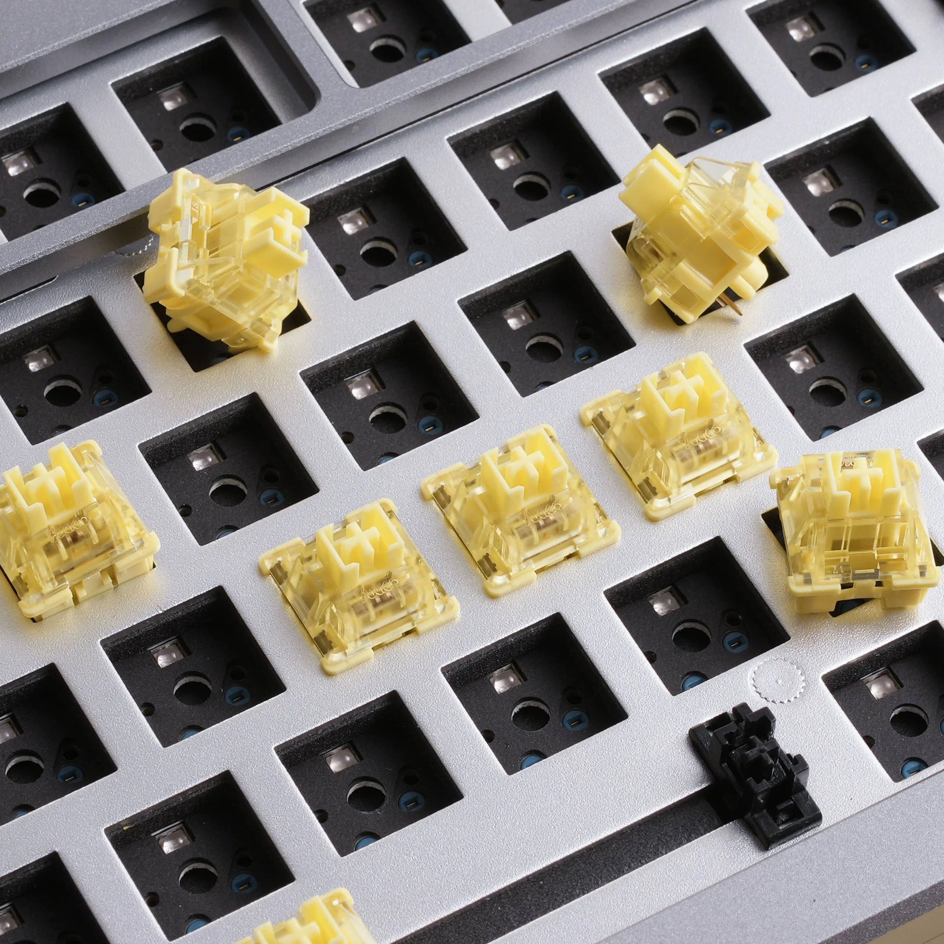 V3 Cream Yellow Pro Switch 5 Pin 50Gf Linear with Stable Dustproof Stem for Mx Mechanical Keyboard (45 Pcs)