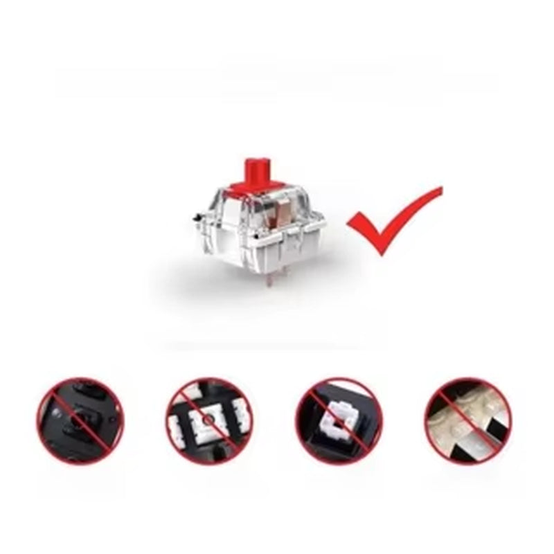 Diy Sanrio Translucent Keycap for Cross Axis Mechanical Keyboards Female Love Kuromi Key Cover
