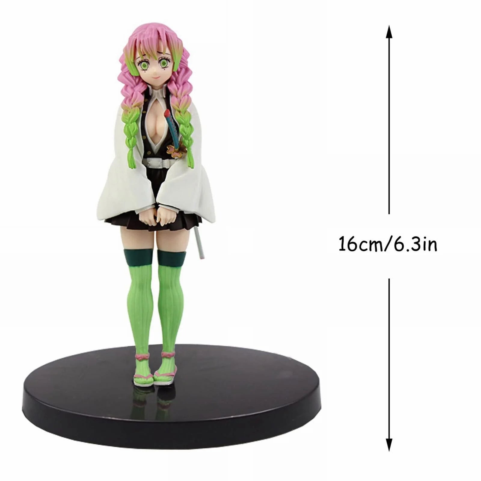 Anime Figures Action Figure 6.3Inch PVC Model Toys Fan Mitsuri Kanroji Figure Doll Eat Rice Action Figure Toys Anime Character Action Figure Onigiri Love Pillar