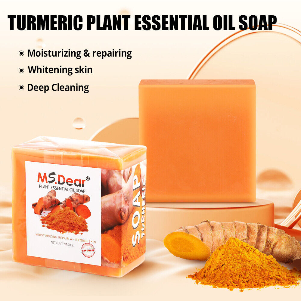 1-5 Tumeric Soap Skin Whitening Dark Spots Lightening Acne Brightening Turmeric