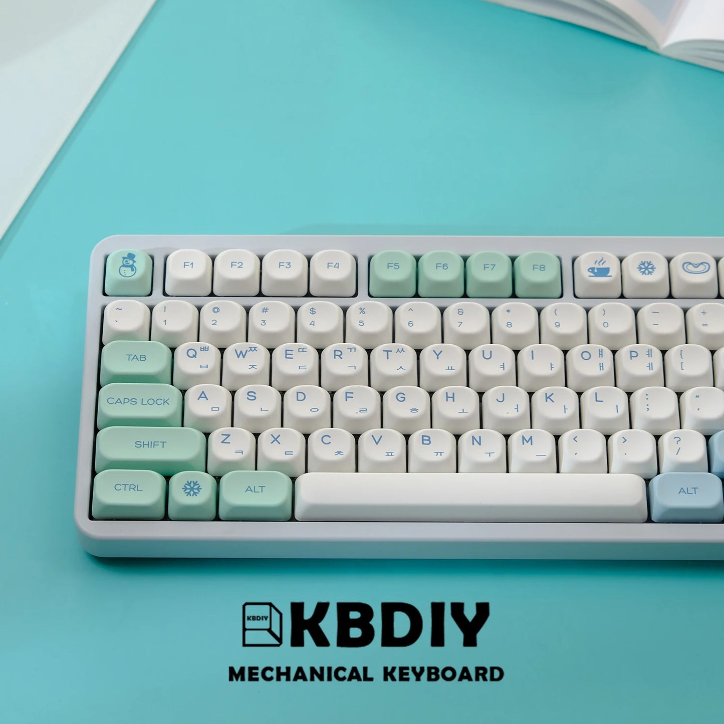 138 Keys/Set Korean Keycaps PBT KOA Snow Mountain Keycap for Mechanical Keyboard Custom MX Switches ISO Keys 7U Space Bar
