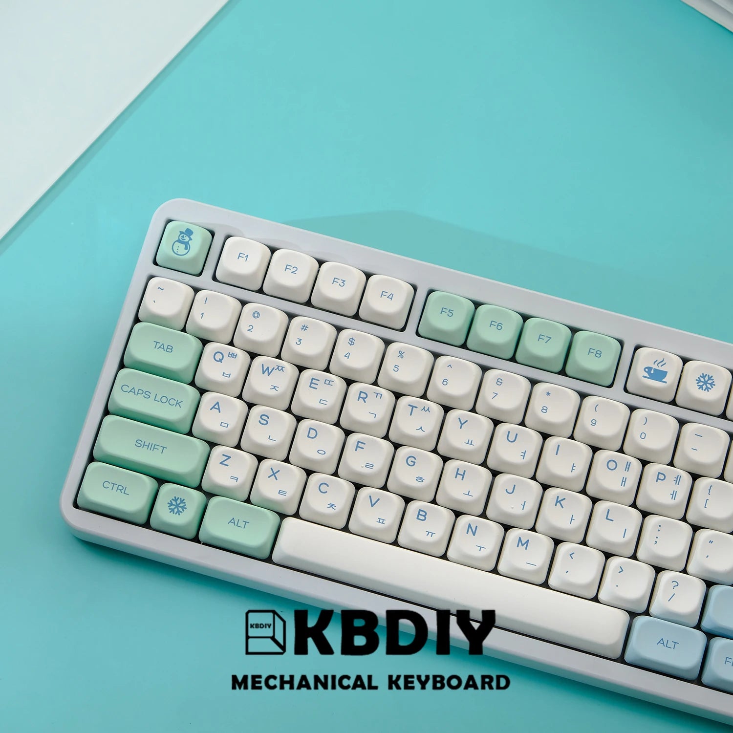 138 Keys/Set Korean Keycaps PBT KOA Snow Mountain Keycap for Mechanical Keyboard Custom MX Switches ISO Keys 7U Space Bar