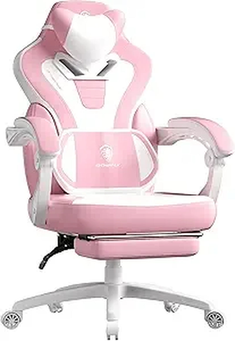 Gaming Chair with Footrest,Big and Tall Game Chair for Heavy People, Gamer Chair with Massage Lumbar Support,Ergonomic Computer