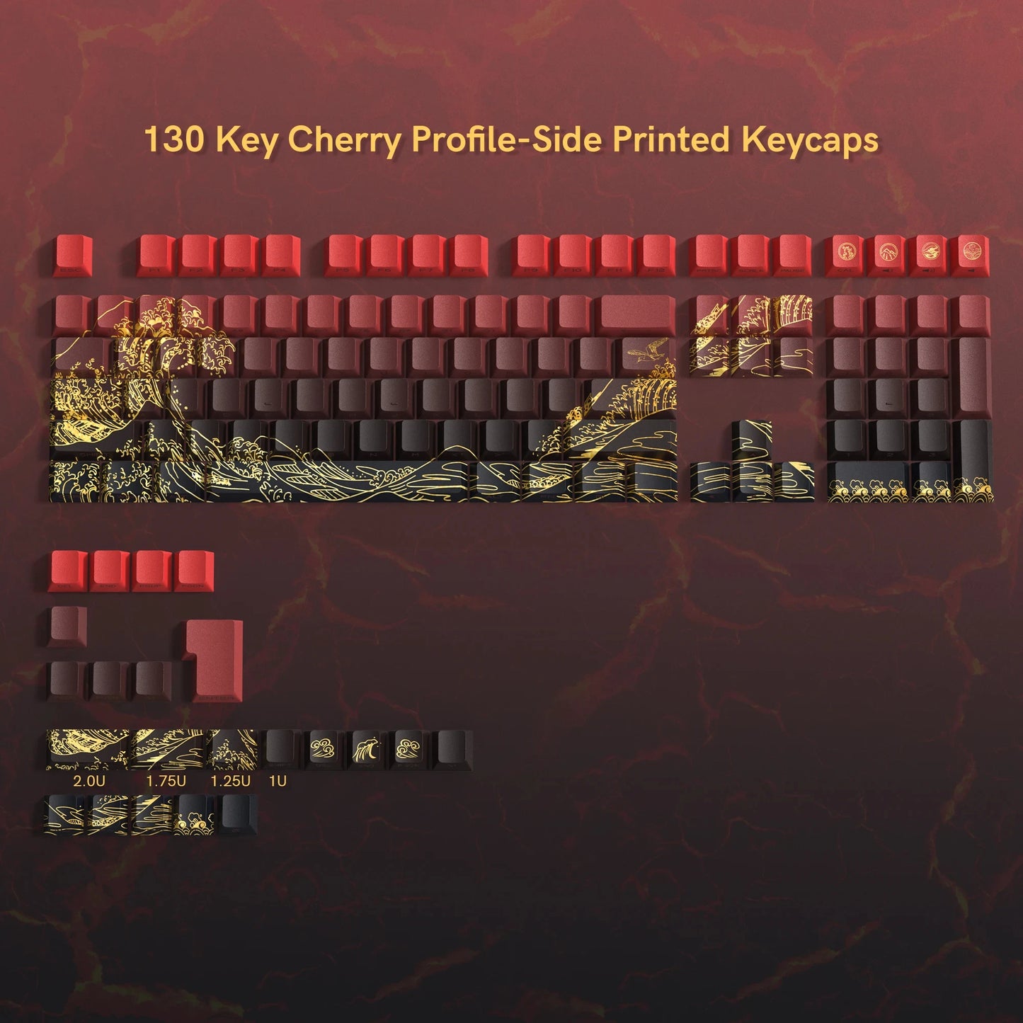 130 Key Pink Cat Side Print RGB Backlit Keycaps Cherry Profile 5 Sides Dye Sub PBT Keycaps for Cherry MX Switches Gamer Keyboard