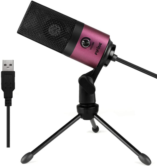 USB Podcast Condenser Microphone Recording on Laptop, No Need Sound Card Interface and Phantom Power-K669