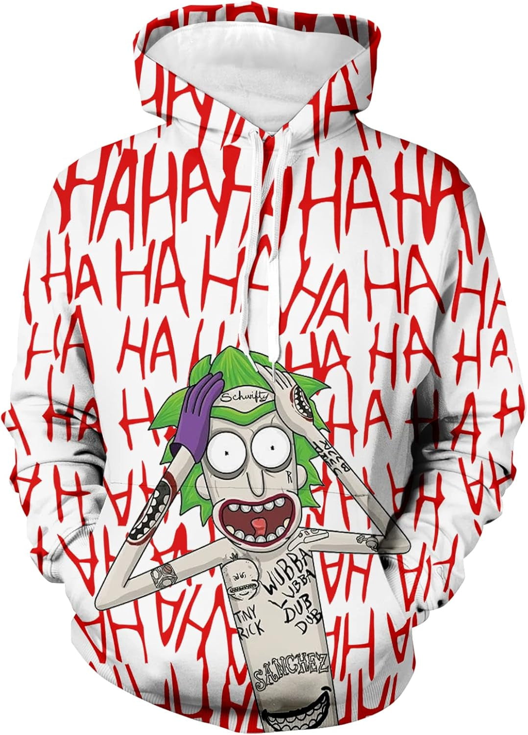 Anime 3D Hoodie and Pants Suit 2 Piece Tracksuit Sweatshirt and Sweatpants Suit for Men and Women 2XL