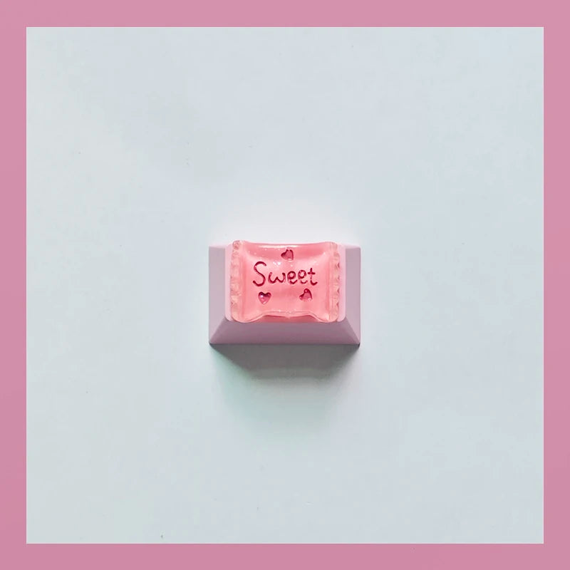 Lovely Cartoon Keycap Handmade Space Keycap Shift Backspace Enter Tab Supplement Combination Keycaps for DIY Mechanical Keyboard
