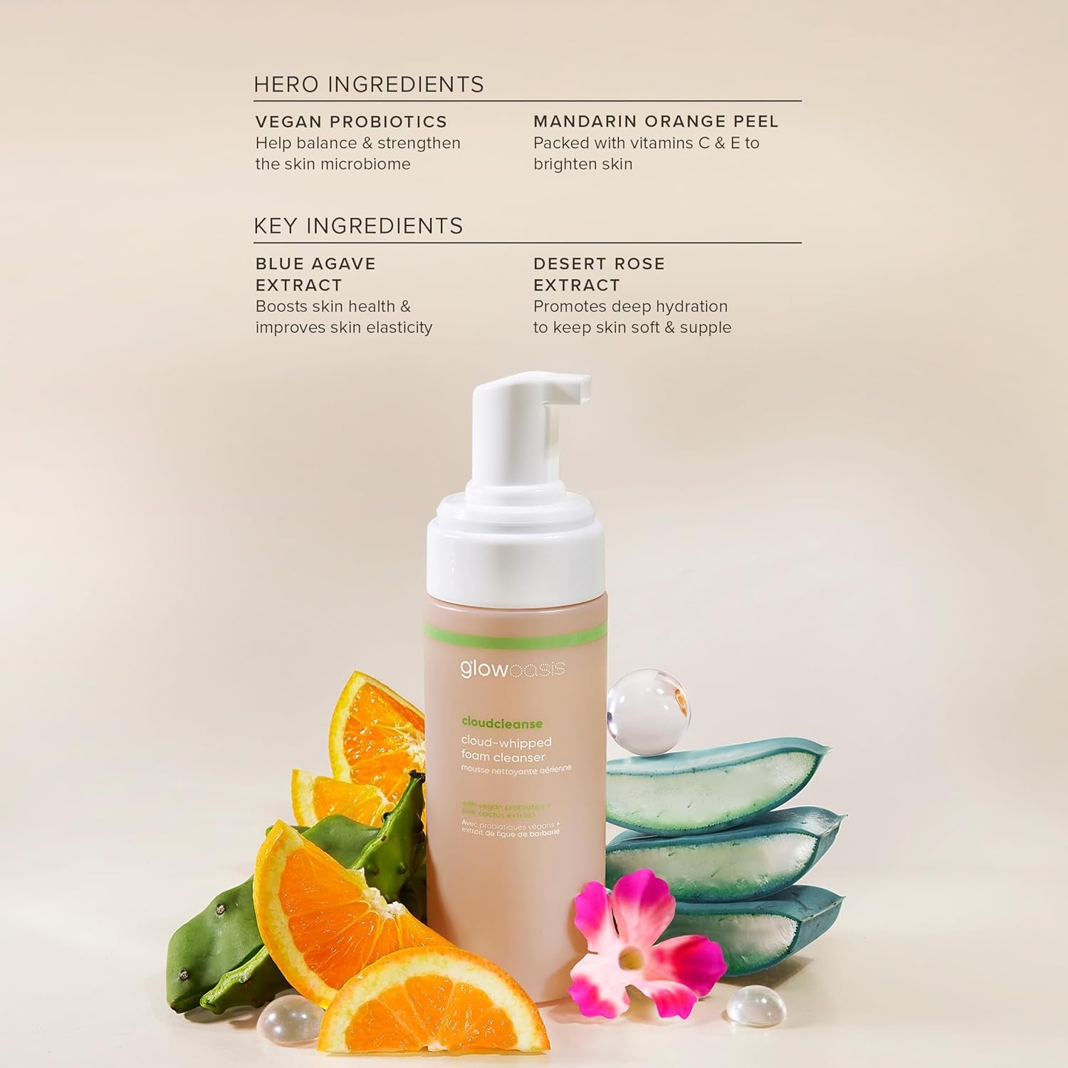 Glowoasis Cleanser Trio Vegan Skin Care Kit | 3-Piece Facial Cleanser Skin Care Set | Cleansing Balm, Foam Face Wash, & Gentle Enzyme Exfoliator | Facial Skin Care Products for All Skin Types