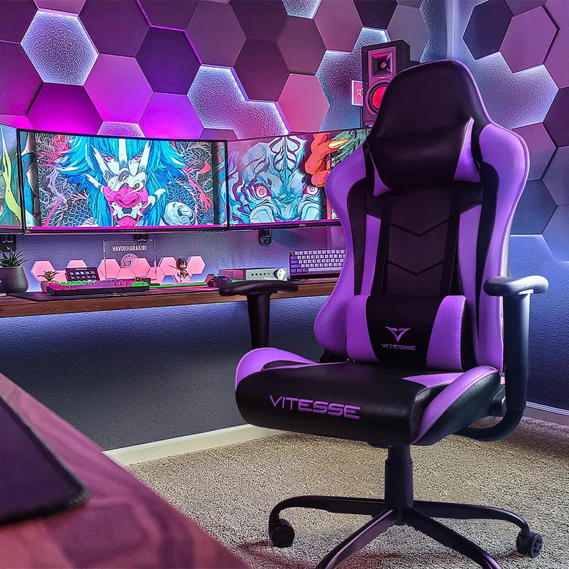 Ergonomic Racing Gaming Chair, 330 Lbs PC Computer Chair with Support and Headrest