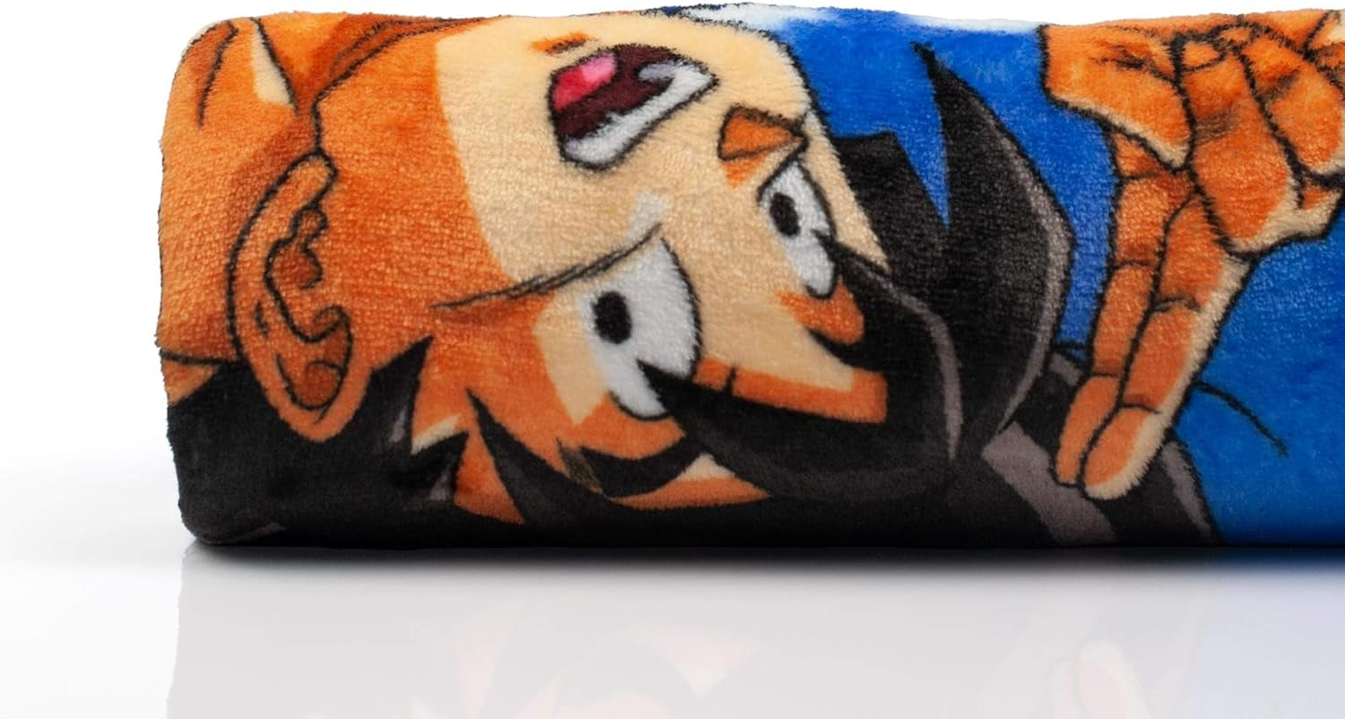 Dragon Ball Super Flying Heroes Large Anime Fleece Throw Blanket | Official Dragon Ball Super Throw Blanket | Collectible Anime Throw Blanket | Measures 60 X 45 Inches