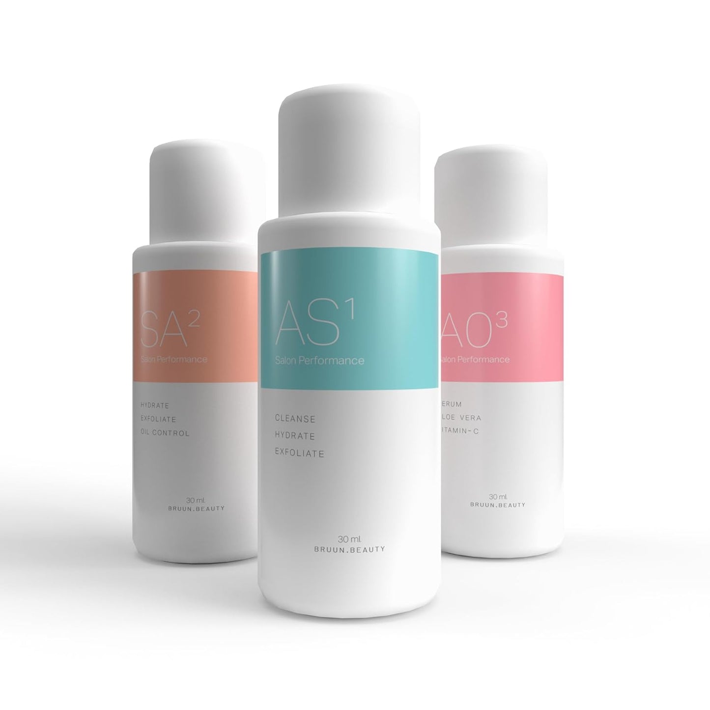 Facial Machine Concentrated Serums for Facial Cleansing – a Pack of 30 Ml 3 Aqua Peeling Solution AS1, SA2, and AO3 –Skin Care Solution Vacuum Face Cleaning Jet for Home and Spa