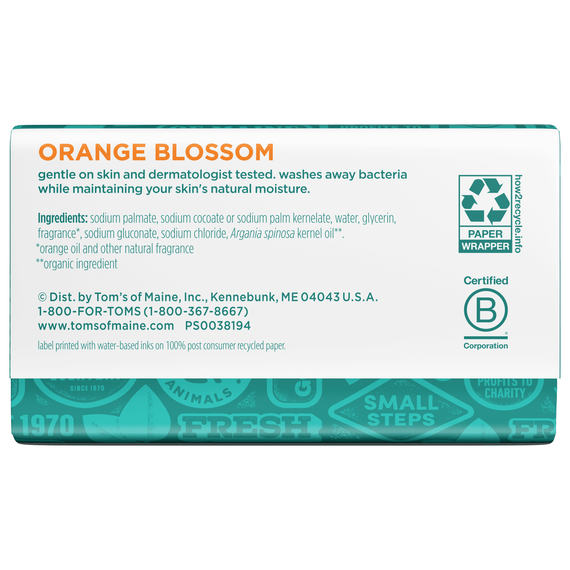 Tom’S of Maine Natural Beauty Bar Soap for Women and Men, Orange Blossom, 5 Oz Bar, 6 Pack