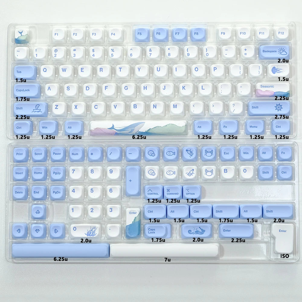 139 Keys/Set GMK 9009 Keycaps PBT KOA Profile Retro Keycap for Mechanical Keyboard Gaming ISO Keys MX Switch 7U Space Bar