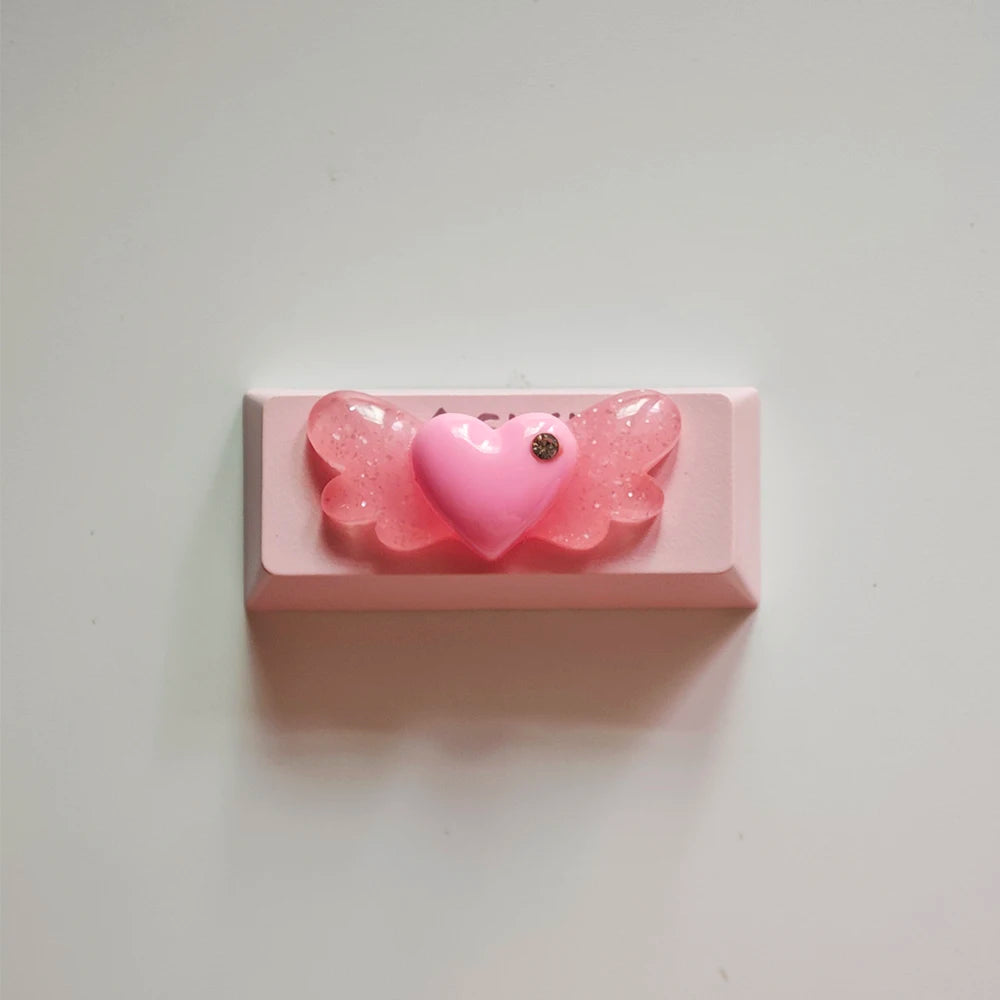 Lovely Cartoon Keycap Handmade Space Keycap Shift Backspace Enter Tab Supplement Combination Keycaps for DIY Mechanical Keyboard