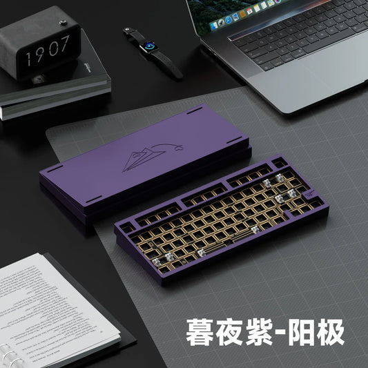 Weikav Lucky D75 Gaming Keyboards Kits Rgb Hot-Swap Aluminum Alloy Wireless Tri Mode Customized Keyboard Kit PC E-Sports Gifts