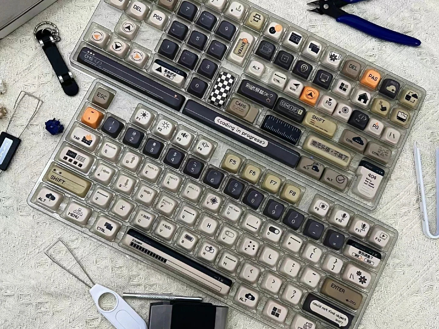 Keycap Set Superprogram Theme PBT Custom Retro Ball Keyboard Cap EOA/ Cherry Profile Key Cap for Mechanical Keyboard Gift