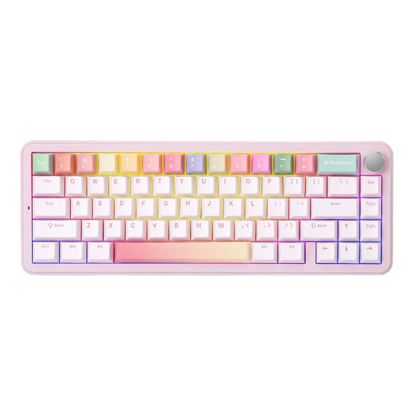 B68 Wireless Mechanical Gaming Keyboard, Tri-Mode Hot Swappable Cute Gasket Mounted Creamy Keyboard for Win/Mac,
