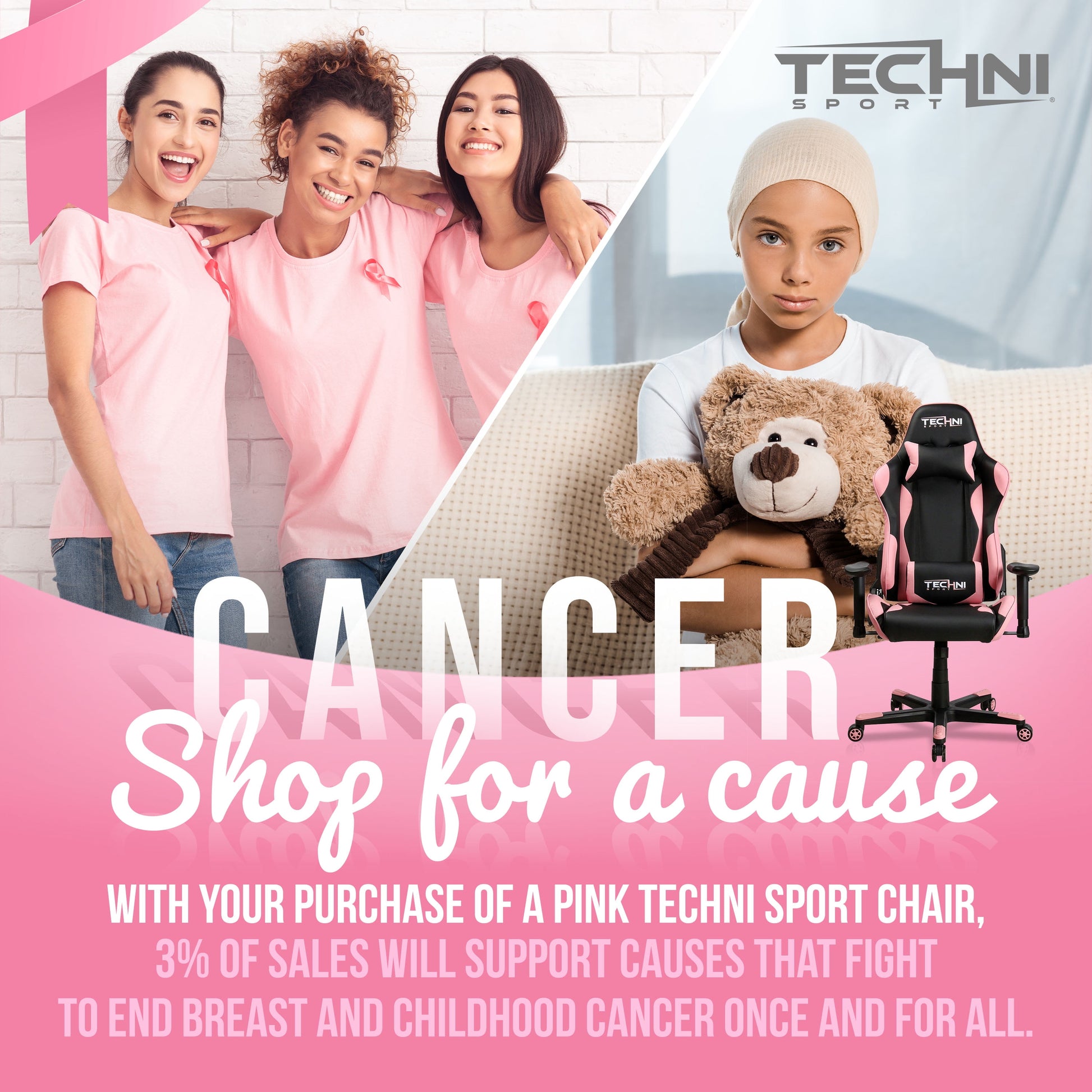 TS-4300 Ergonomic High Back Racer Style PC Gaming Chair with Memory Foam Seat, Pink RTA-TS43-PNK