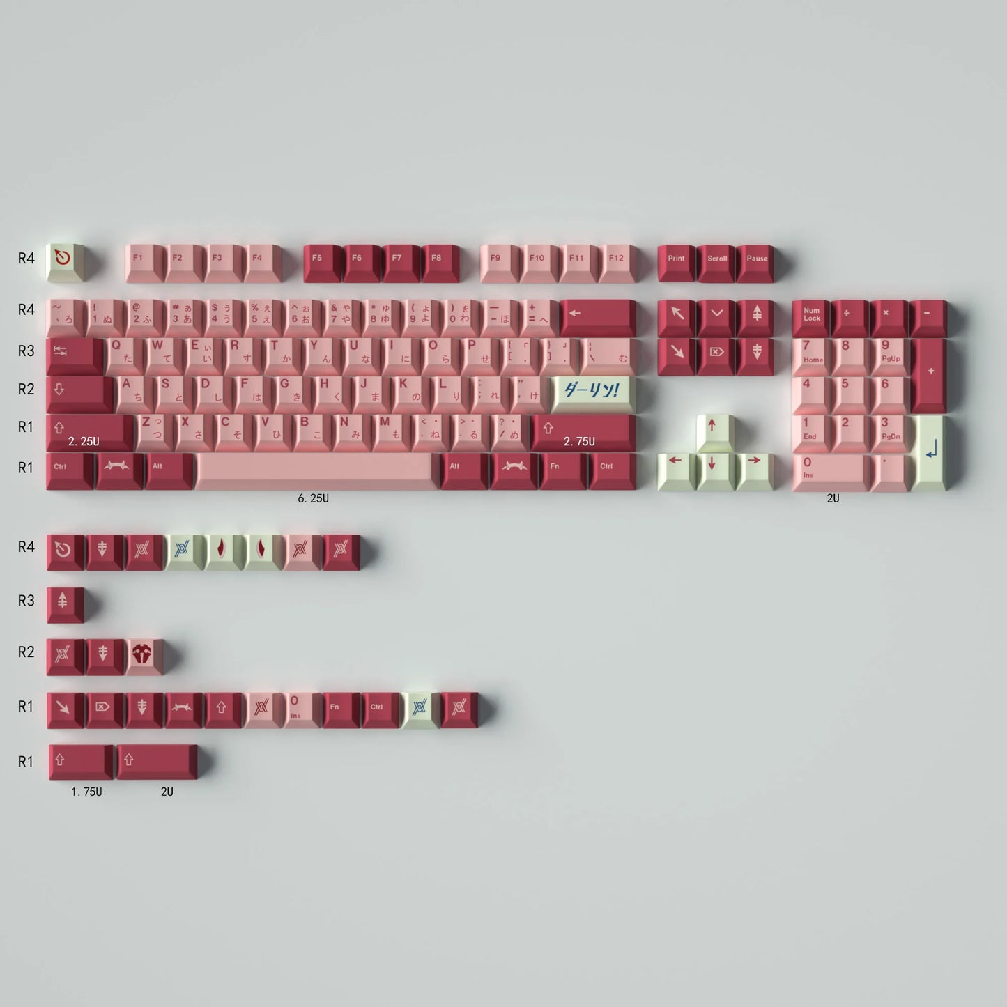 GMK Clones Mecha-01 EVA Custom PBT Keycap DYE-SUB Keycap Cherry Profile English Keycaps for MX Switch Mechanical Keyboard Keycap