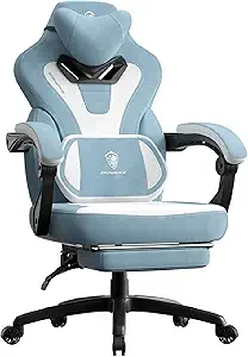 Gaming Chair with Footrest,Big and Tall Game Chair for Heavy People, Gamer Chair with Massage Lumbar Support,Ergonomic Computer