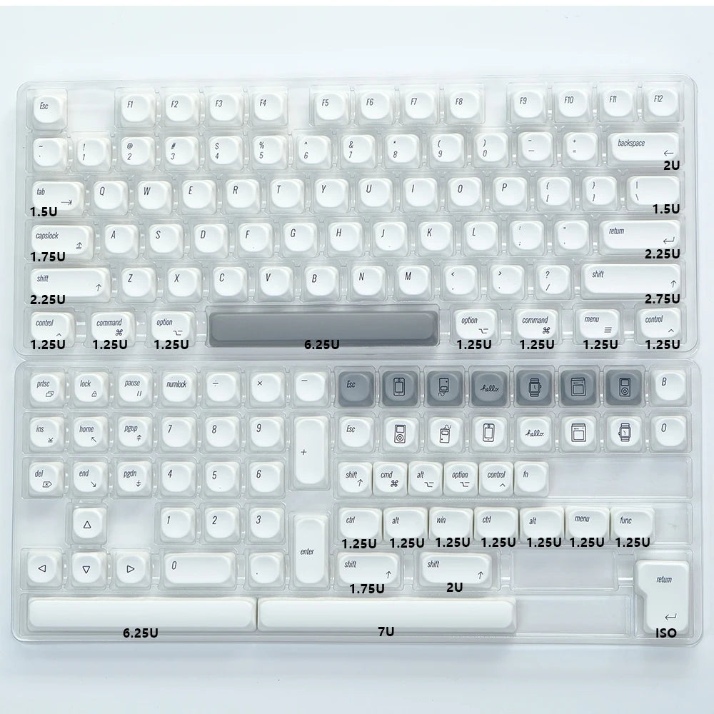 KOA Profile Keycap GMK Style Retro 9009 Theme PBT Keycaps for Mechanical Keyboard Gaming KIT Korean 139 Keys ISO Key Cap