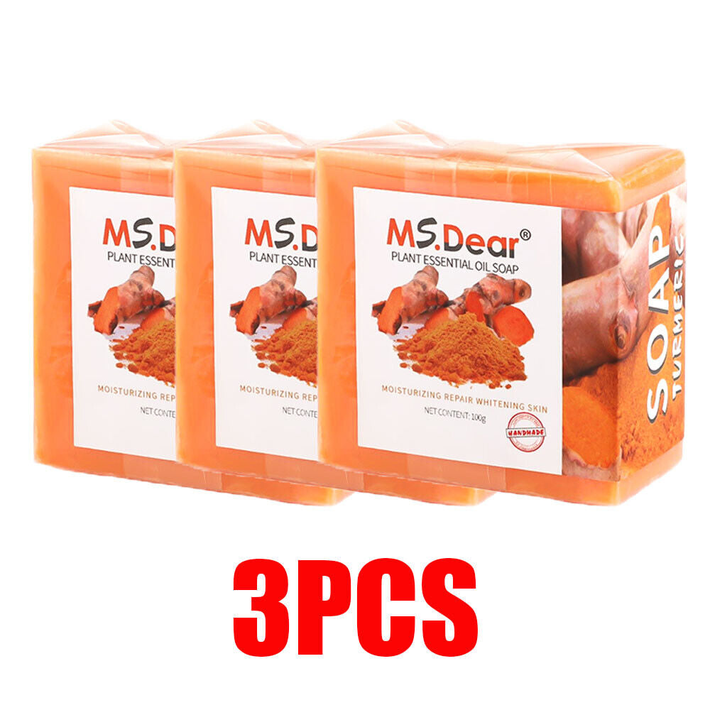 1-5 Tumeric Soap Skin Whitening Dark Spots Lightening Acne Brightening Turmeric