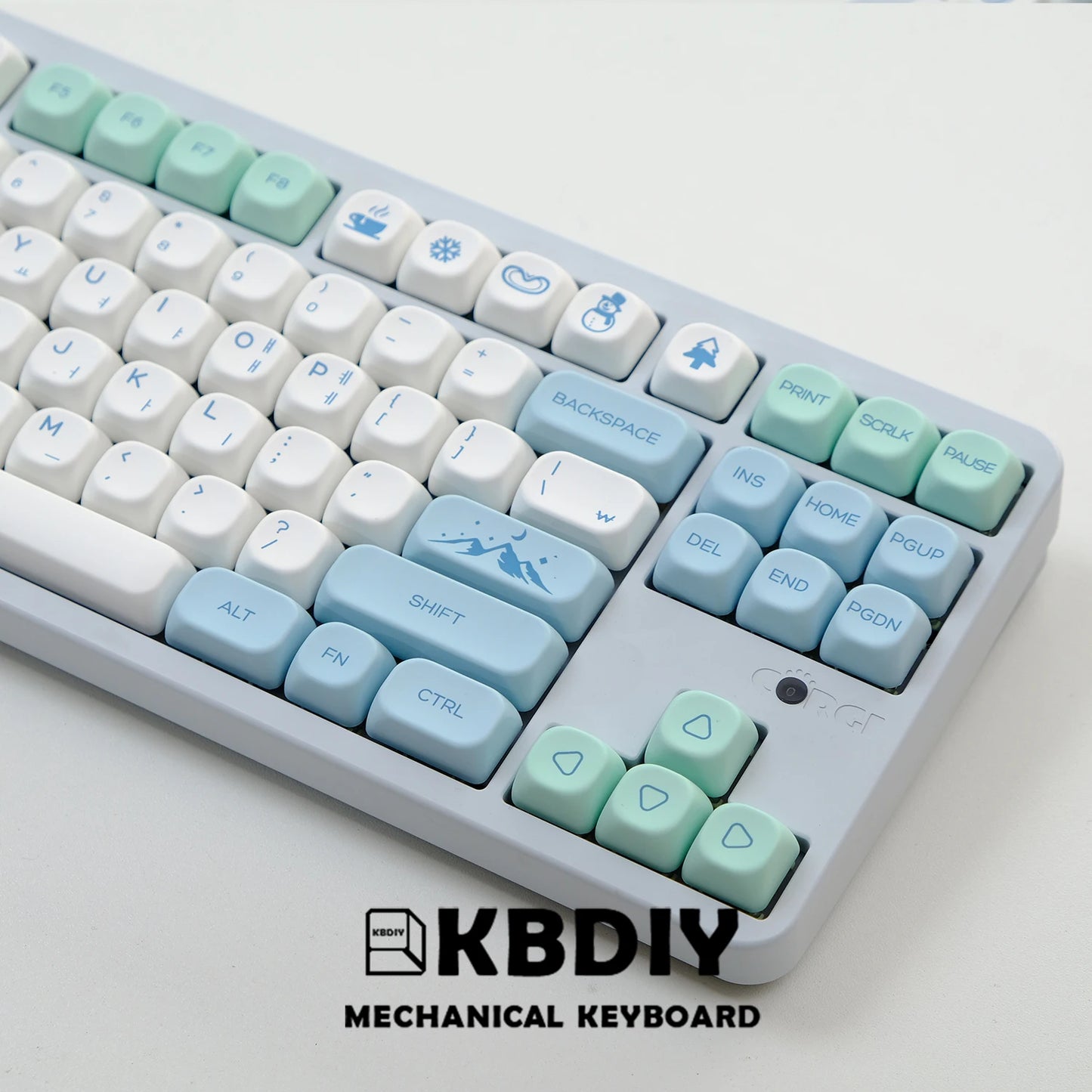 138 Keys/Set Korean Keycaps PBT KOA Snow Mountain Keycap for Mechanical Keyboard Custom MX Switches ISO Keys 7U Space Bar