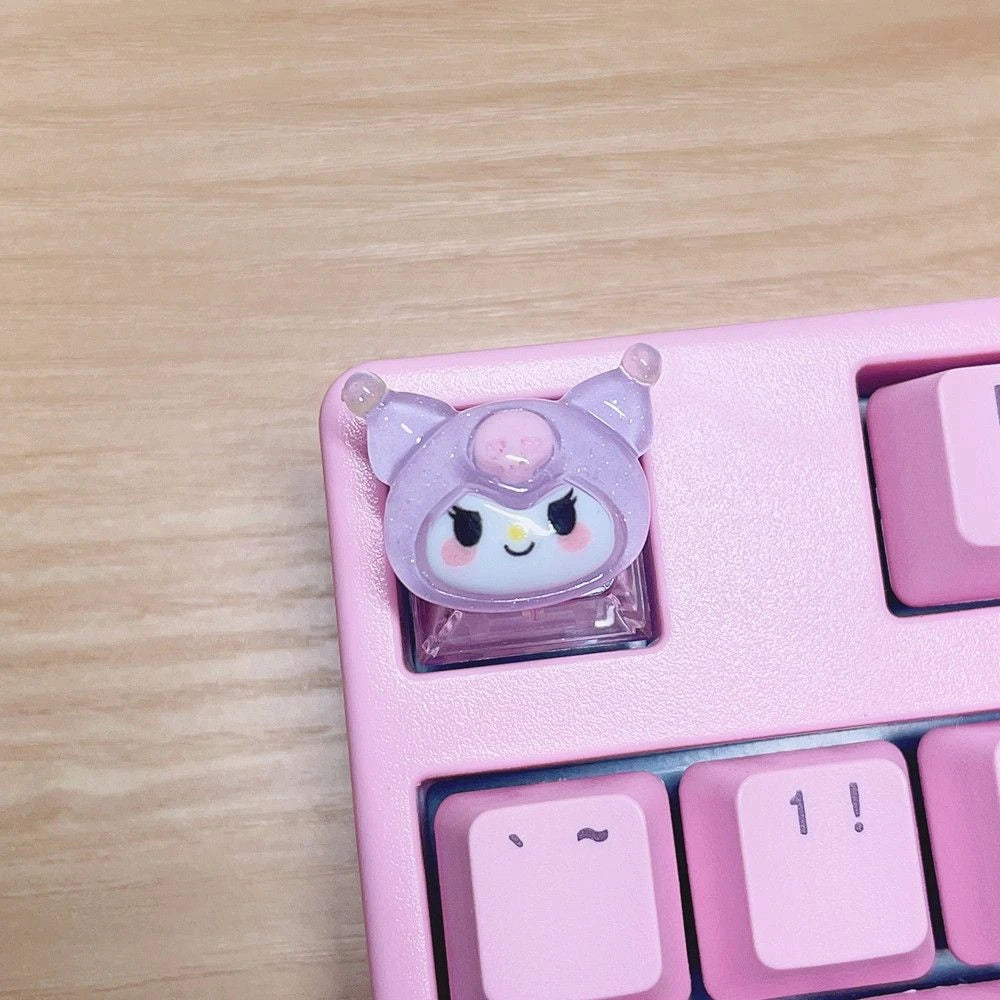 DIY Keycap Cute Cartoon Melody Coolomey Translucent Cross Mechanical Keyboard ESC Base Translucent Keycap