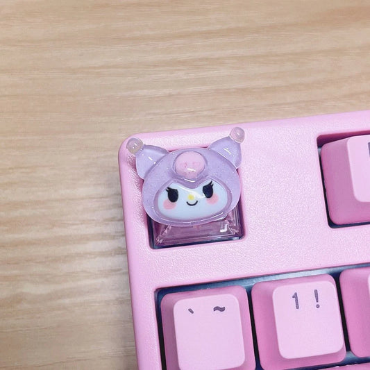 DIY Keycap Cute Cartoon Melody Coolomey Translucent Cross Mechanical Keyboard ESC Base Translucent Keycap