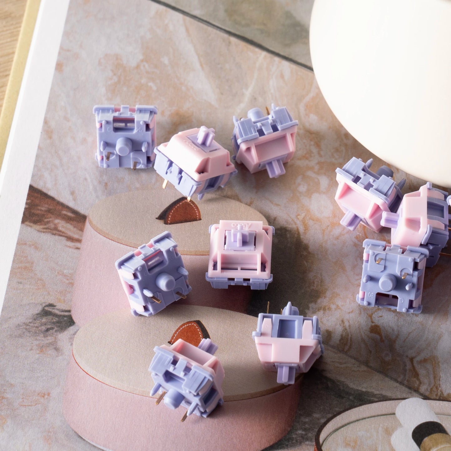 Fairy Switch 5 Pin 50Gf Linear Silent Switch Compatible with MX Mechanical Keyboard (45Pcs)