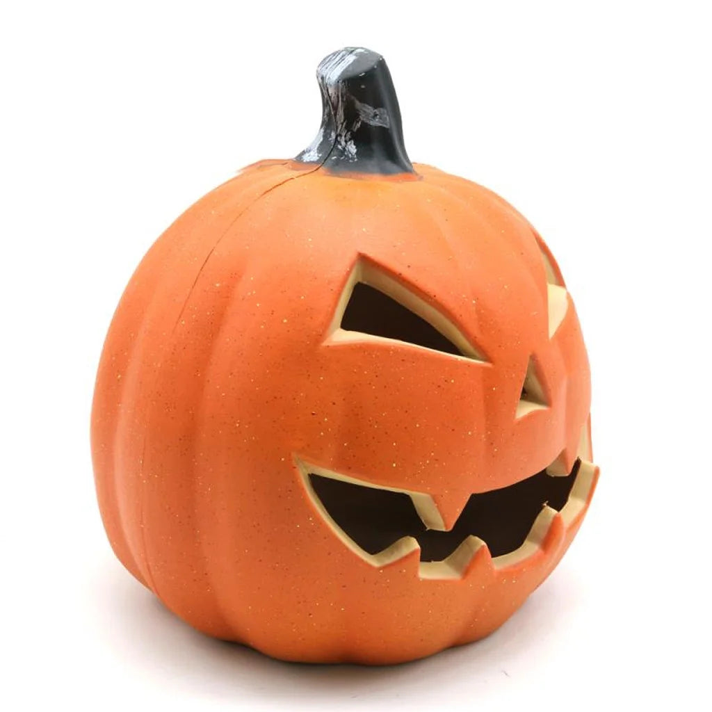 Fridja Halloween Pumpkin LED Light Lamp Creative Lantern Home Props Pumpkin Bar Horror Halloween Decorations Light up Pumpkin 3D Fall Resin Pumpkin Battery Operated Orange
