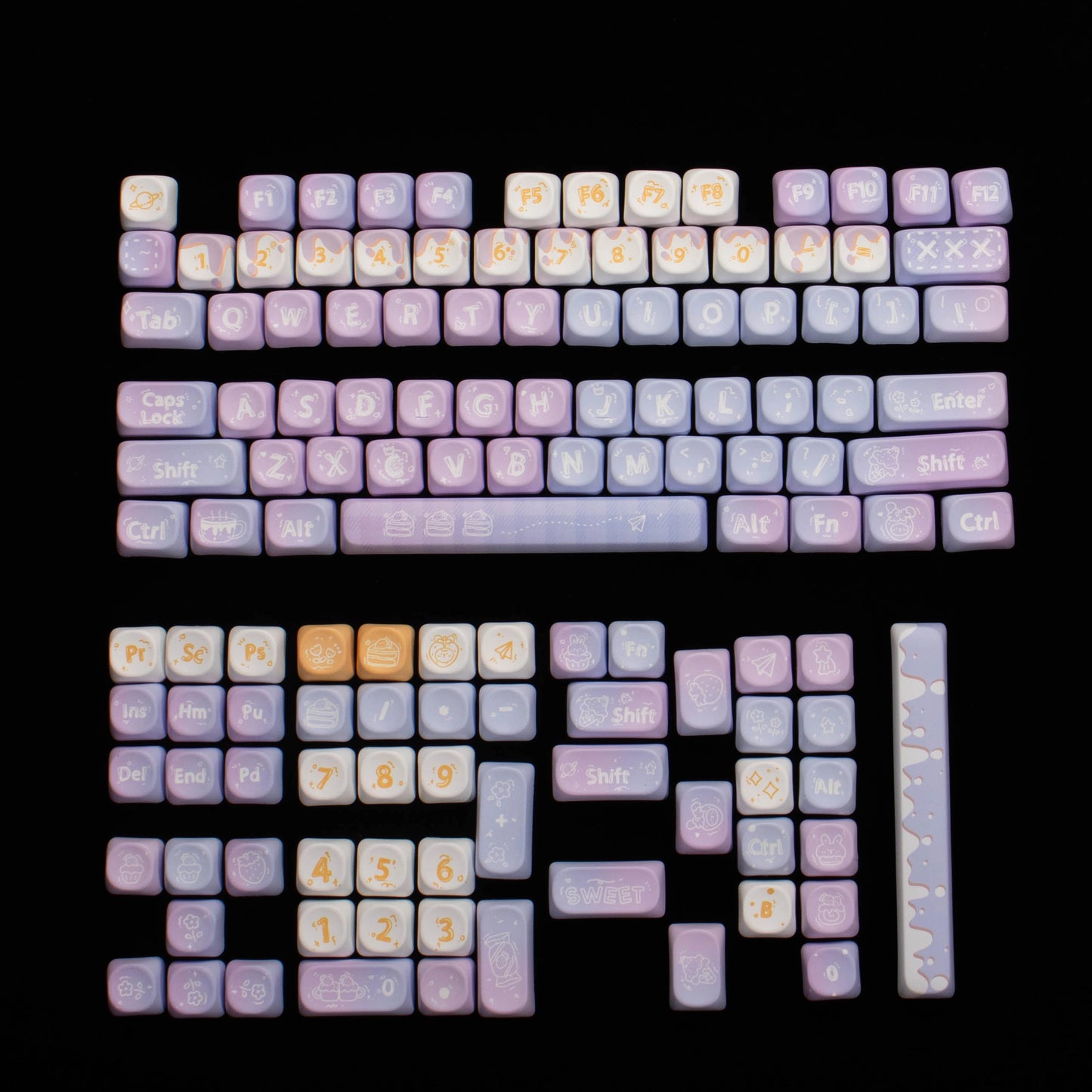 132 Keys Green 5 Sides Dye Sublimation PBT Keycaps Cute MOA Profile Keycaps for Cherry Gateron MX Switches Mechanical Keyboards