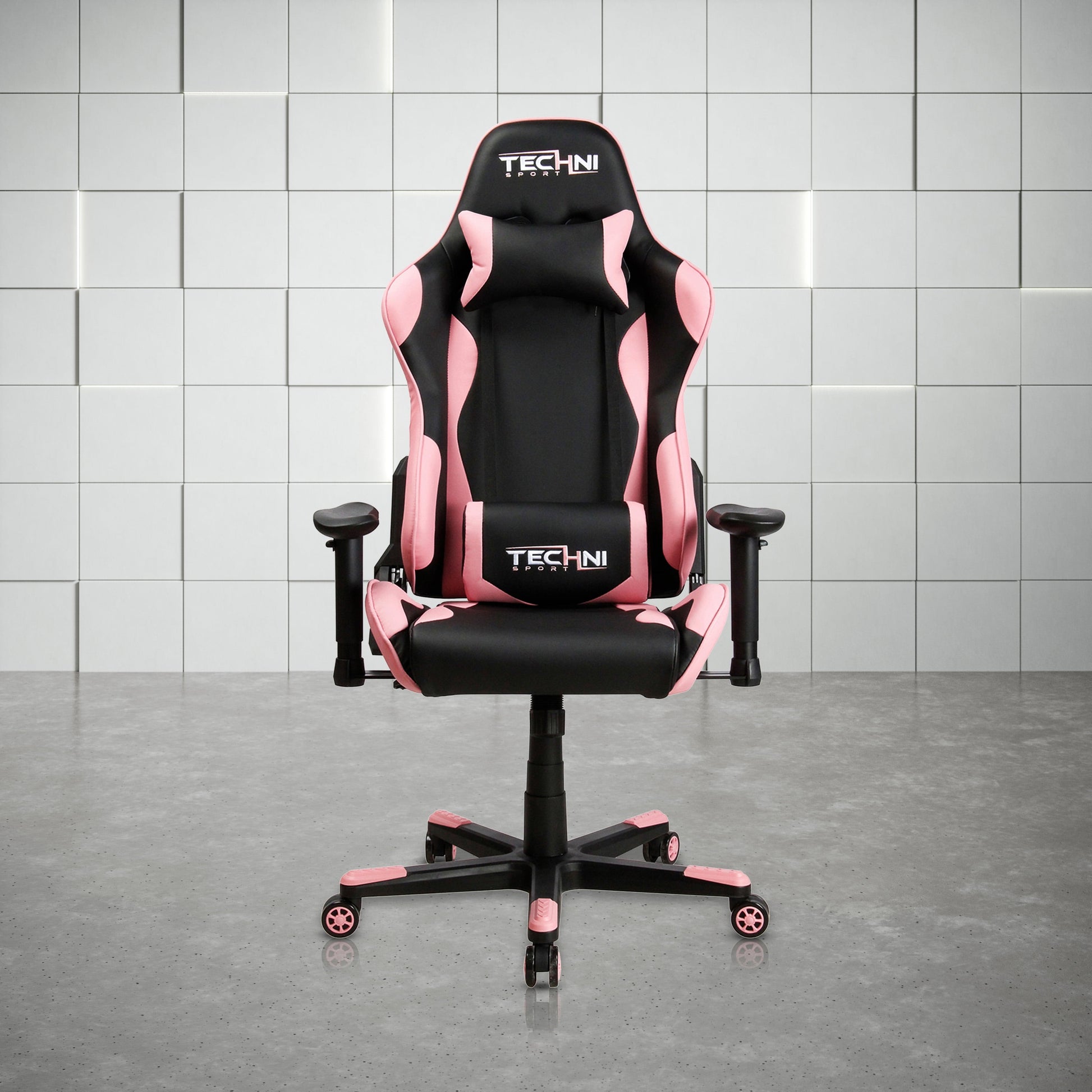 TS-4300 Ergonomic High Back Racer Style PC Gaming Chair with Memory Foam Seat, Pink RTA-TS43-PNK