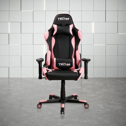 TS-4300 Ergonomic High Back Racer Style PC Gaming Chair with Memory Foam Seat, Pink RTA-TS43-PNK