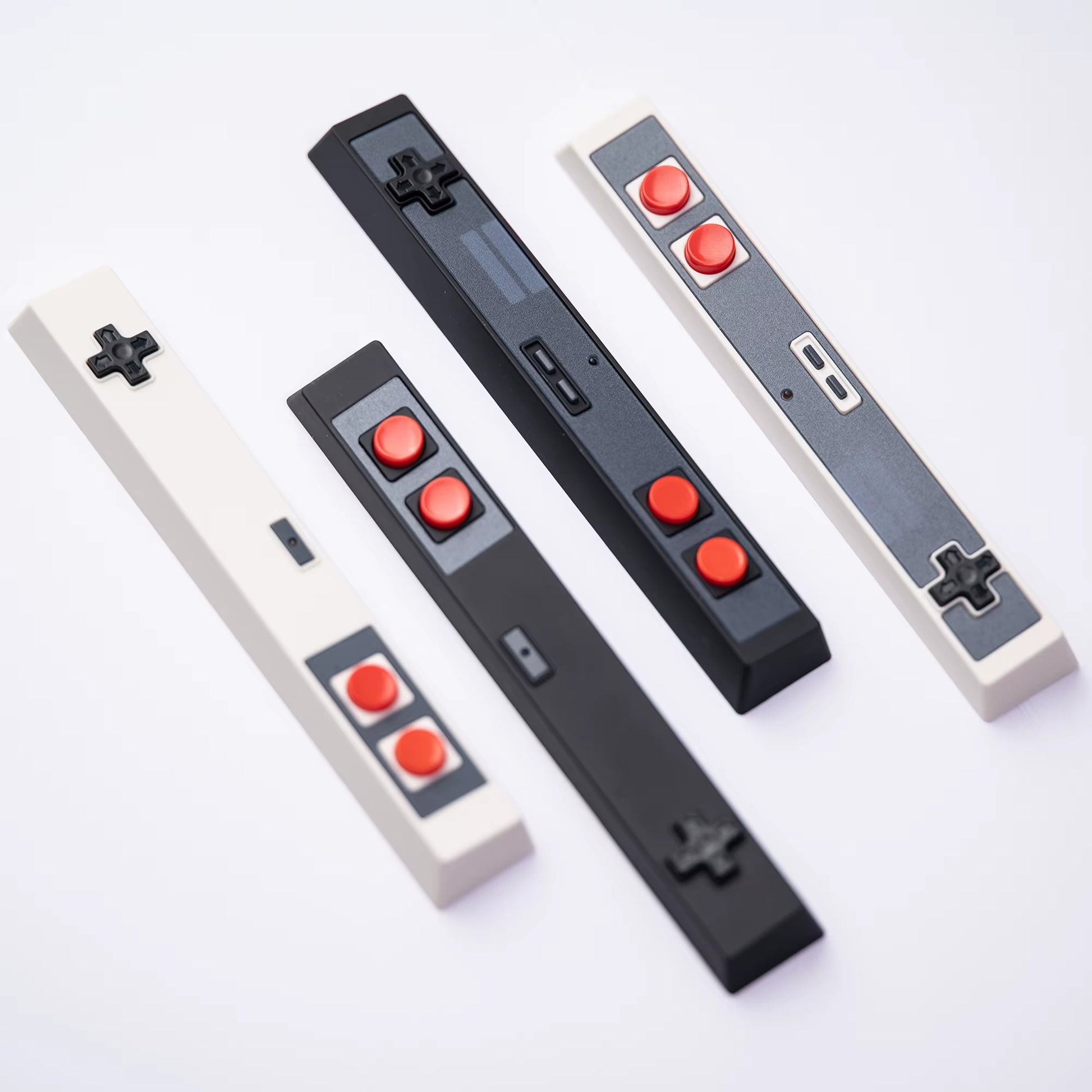 Retro Gamepad Keycap 6.25U Spacebar Artisan Keycap ABS Material for MX Switches for Gaming Mechanical Keyboard Black White