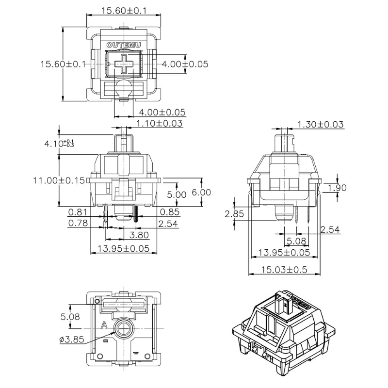 10 ieces Keyboard Relacement arts Comatible for Cherry MX Gateron Mechanical Keyboard SMD LED Switches 3in Durable 85DD