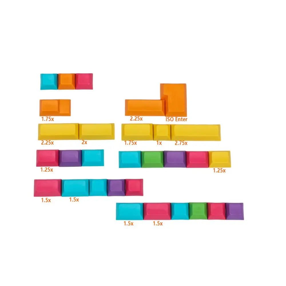 DSA Profile PBT CMYK RGB White Modifiers 30 Keys Dye Sub Blank Keycaps for Cherry MX Mechanical Keyboard
