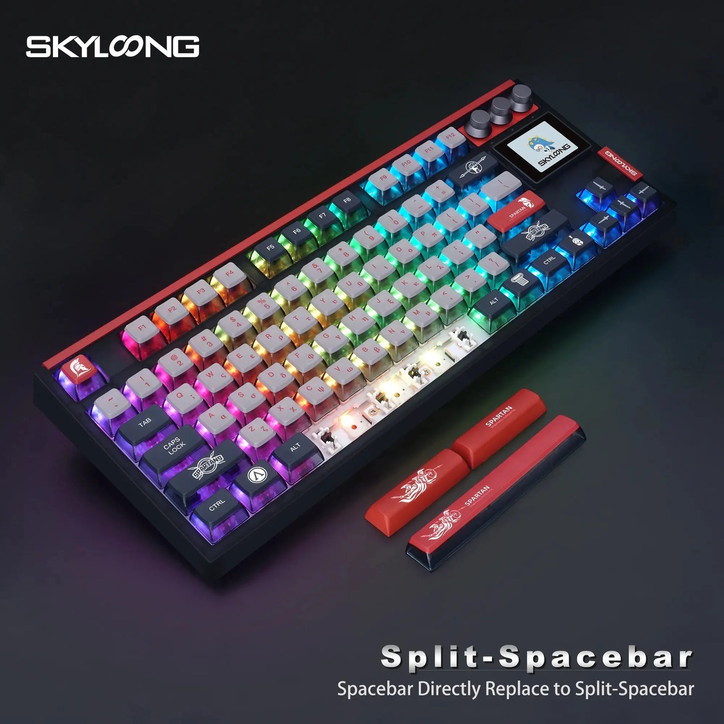 SKYLOONG GK87 Pro 3-Mode Wireless Mechanical Keyboard 8000Hz Hot-Swappable 2-Inch RGB Screen Custom Low Latency Game Keyboard